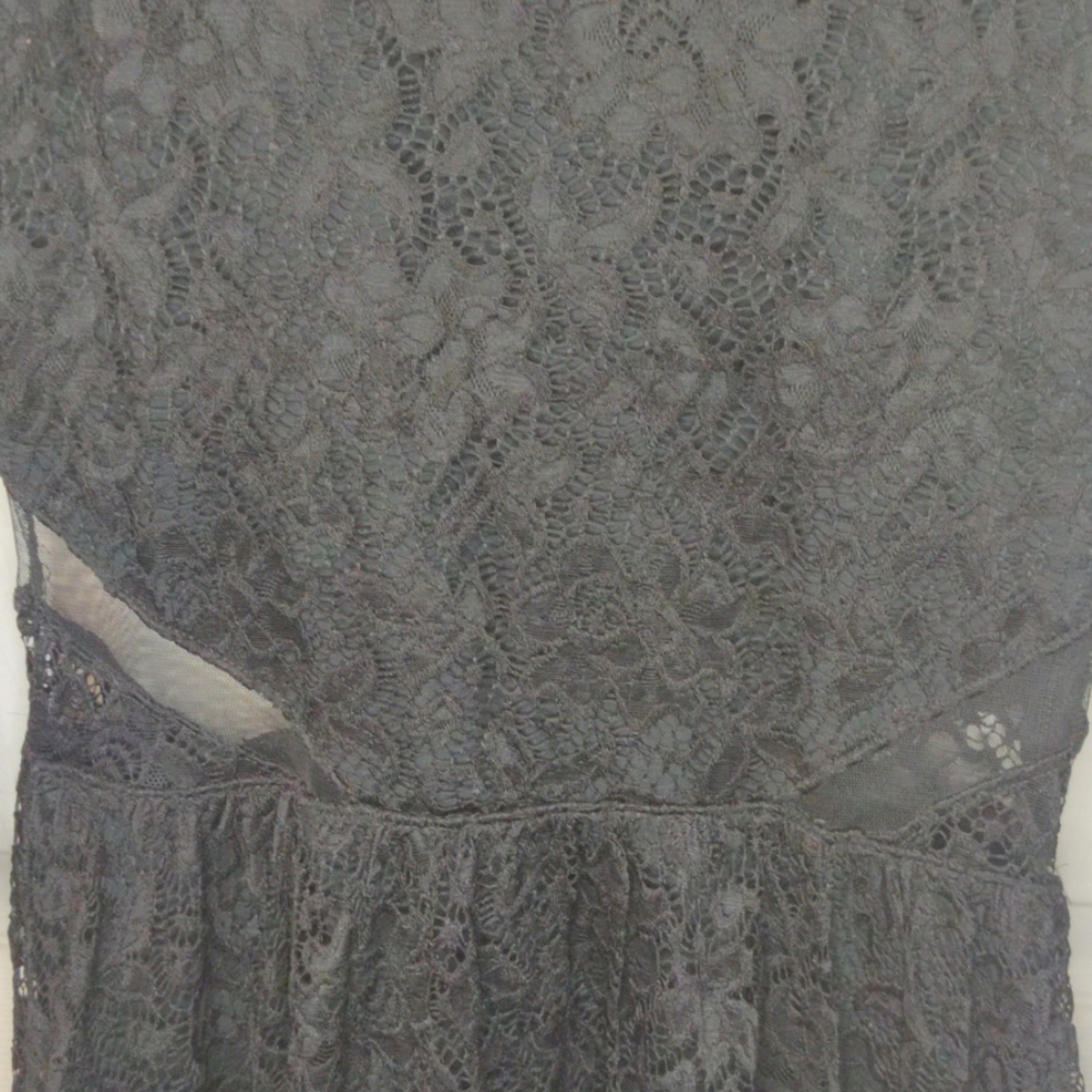 Abercrombie & Fitch Long Sleeve Black Lace Whimsigoth Goth Fairy Steampunk - Picture 2 of 4